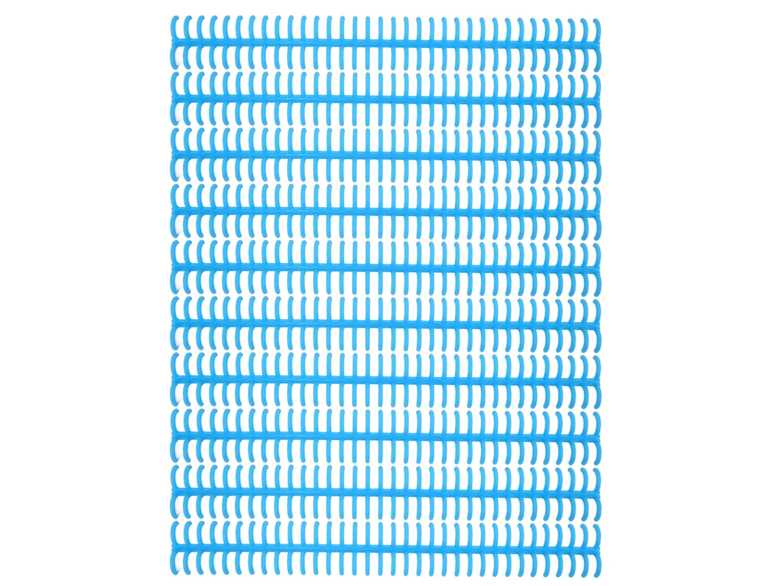 10 Anillas De Plástico Para Encuadernación, 34 Agujeros, Anillas Desmontables, 12 Mm De Diámetro, Color Azul.