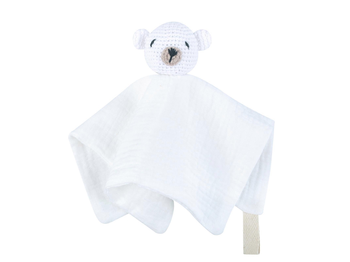 Toalla reconfortante para bebés, diseño de dibujos animados, oso de punto, paño para eructar, juguete relajante para dormir, babero para bebés y niños pequeños
