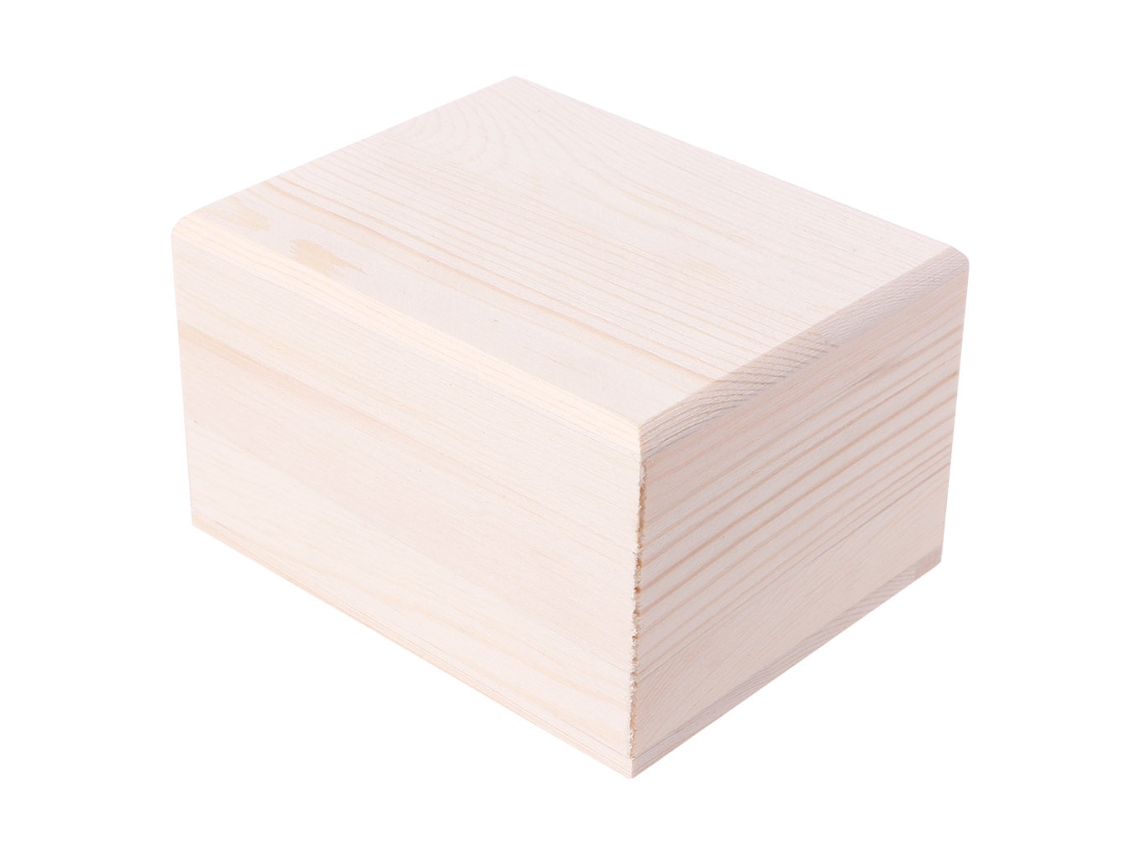 Caja de madera hecha a mano con tapa para guardar diversos organizadores, 2 tamaños
