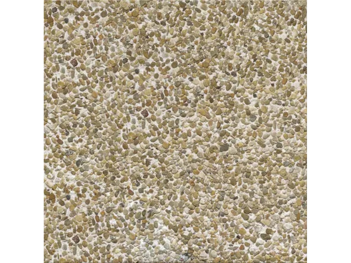 Terrazo De Canto Rodado Piedraviva Amarillo / Pack 15 Un (2.40 M2) / 40x40x4 Cm - Piedra Fina - Fondo Blanco