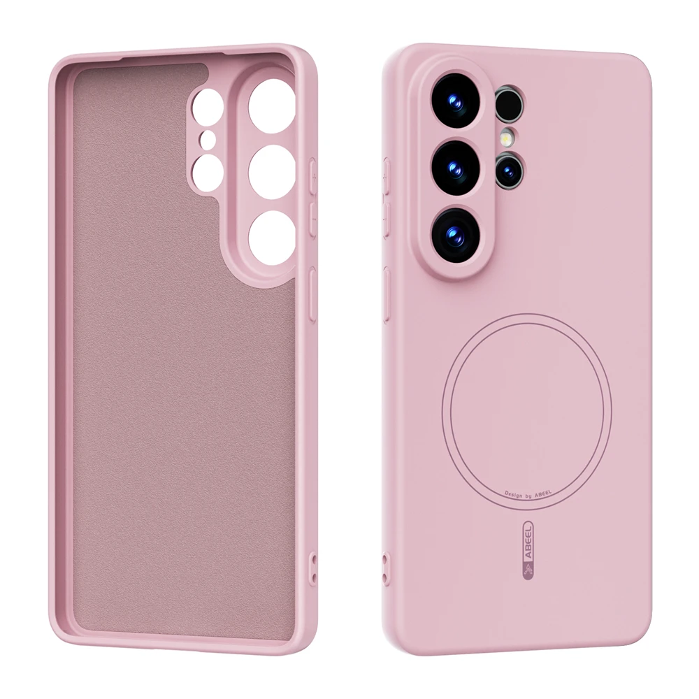 (rosa, Galaxy S26 Plus) Funda Protectora De Silicona Líquida, Compatible Con Carga Inalámbrica Magnética, Funda Protectora A Prueba De Golpes.