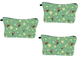 Neceser De Viaje Impermeable De 3 Piezas Con Organizador Estampado De Abejas