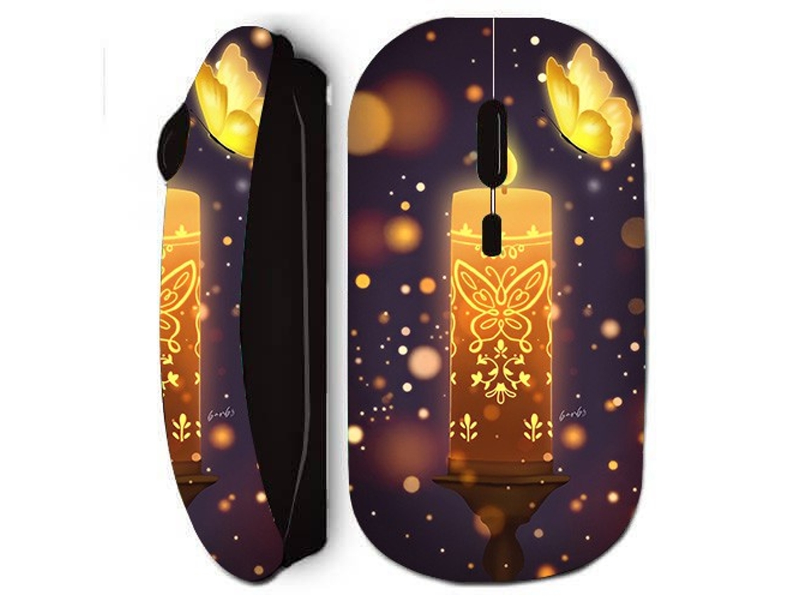Vela mágica con encanto, ratón inalámbrico negro, familia Disney Anime Maniacase