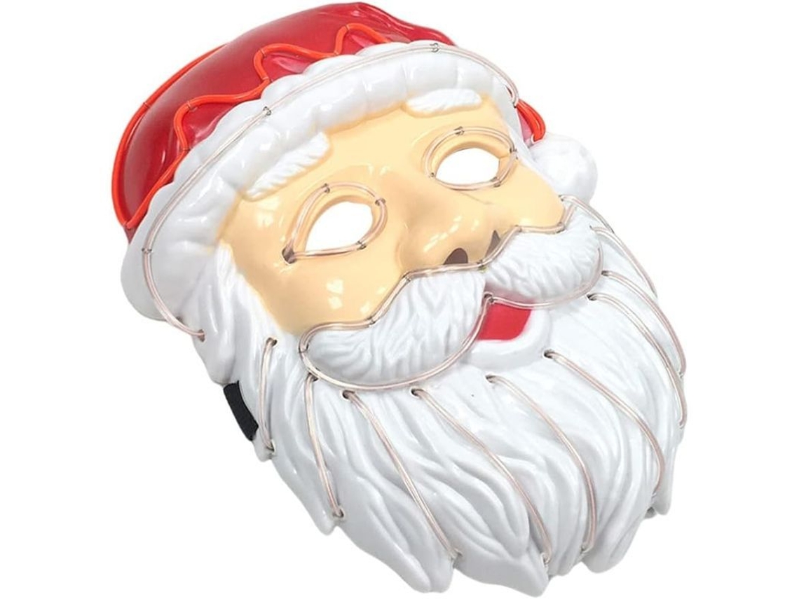 Máscara De Papá Noel Con Luces Led Brillantes Para Decoración De Fiestas Navideñas, Disfraz De Cosplay Para Hombres, Mujeres Y Niños.