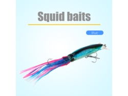 2026rebe-señuelo De Calamar 24cm/40g Imitación Real Bait Anzuelo Triple Crankbait Tackle Pesca Azul