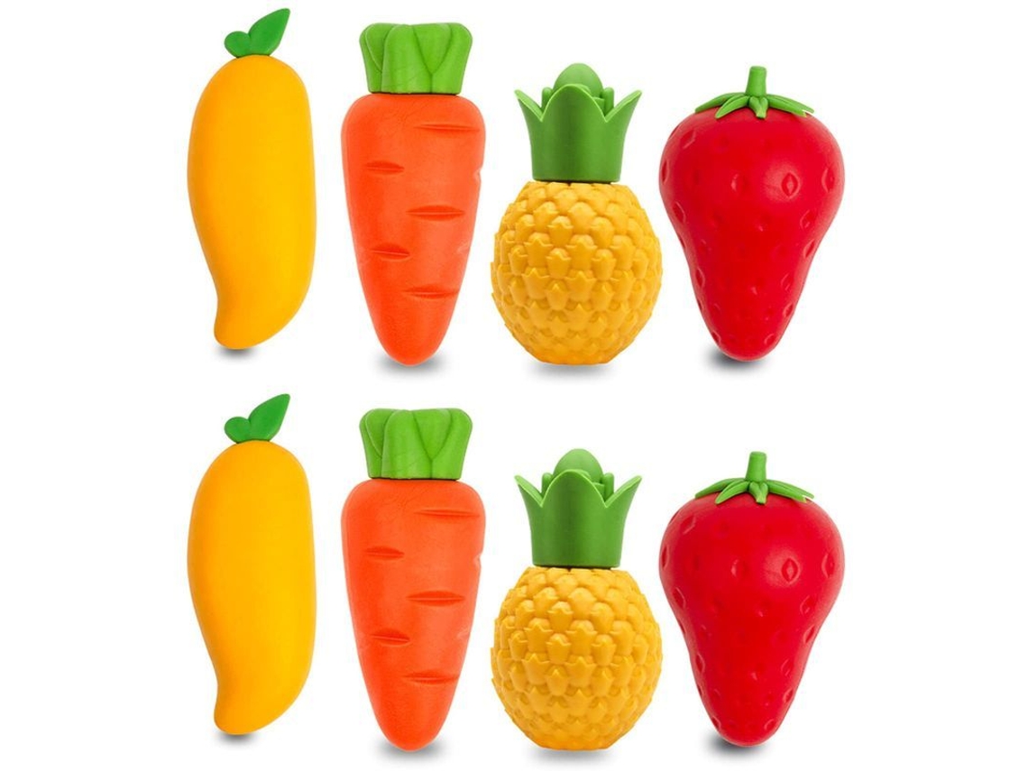 2026-borradores Lindos Para Niños 8 Pack Frutas Alimentos Puzzle Erasers Para Estudiantes A Granel