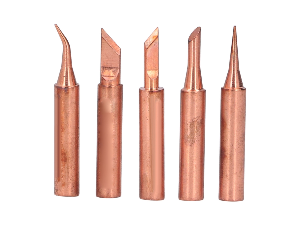 Kit de 5 puntas de soldador de cobre, accesorio para soldadura, 100~500℃ C900mt