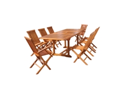 Conjunto de Comida CONCEPT U Lubok Oleada 8 Personas: Mesa Rectangular + 6 Sillas + 2 Poltronas