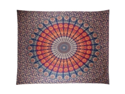 Tapiz Decorativo De Pared Estilo Mandala Indio Hippie Psicodélico Bohemio.