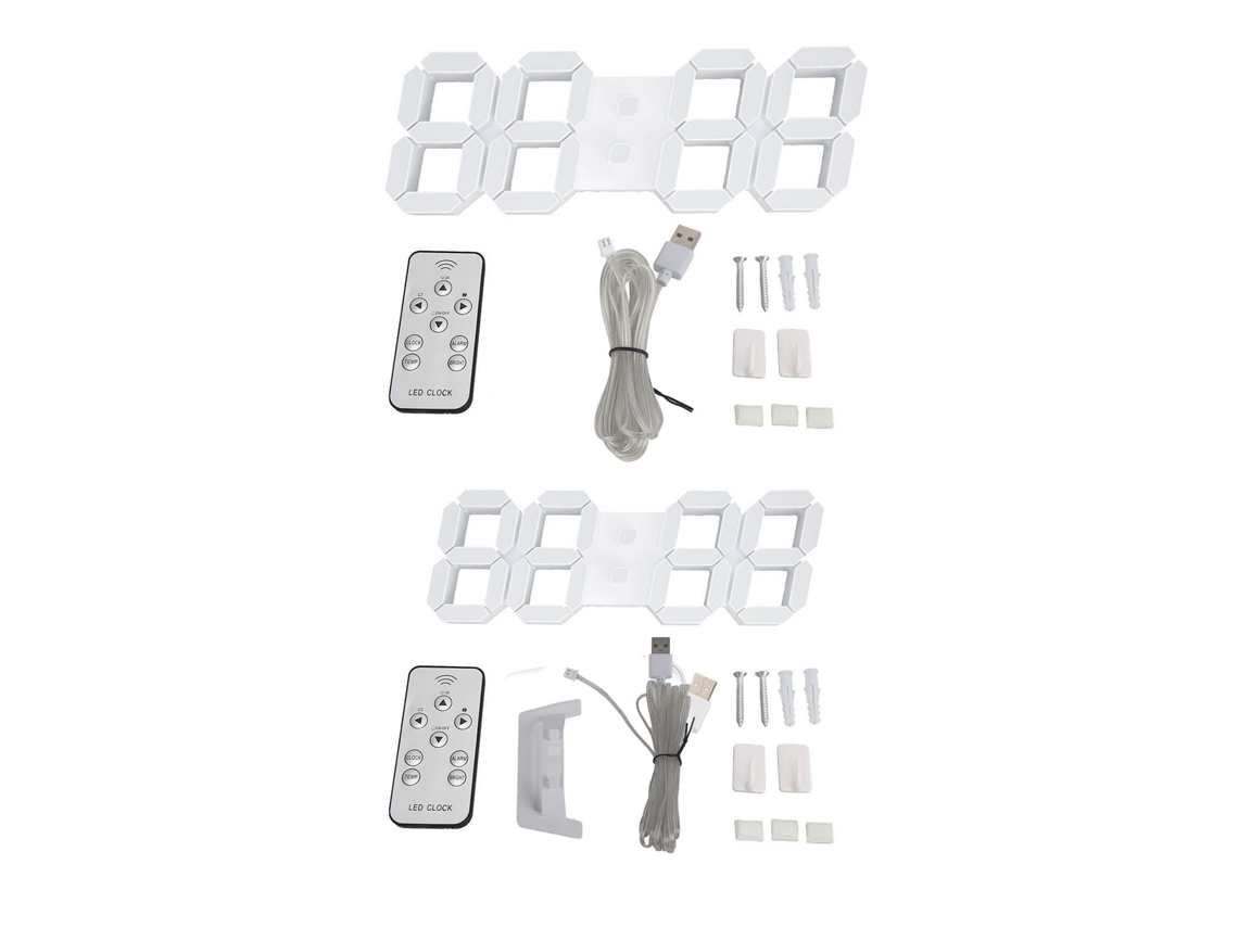 Reloj Digital Inteligente De Pared Led 3d, Luminoso Tridimensional, Silencioso, Creativo Y Con Brillo Ajustable