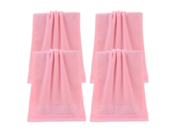 Toalla Facial NEVEANCE Mano Absorbente Algodón Rosa (34x75cm)