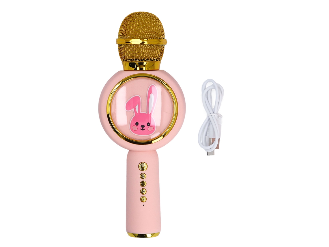 -micrófono Bluetooth Inalámbrico Para Niños Con Luz De Color Batería Portátil Micrófono Karaoke Para Hogar