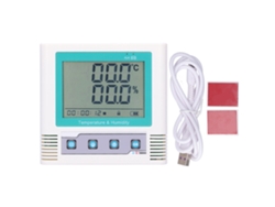 Registrador de datos de temperatura y humedad USB con pantalla LCD y sensor de 5 V CC (sin marca).