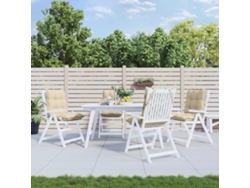 Cojines Para Silla Con Respaldo Bajo 4 Uds Tela Oxford Beige
