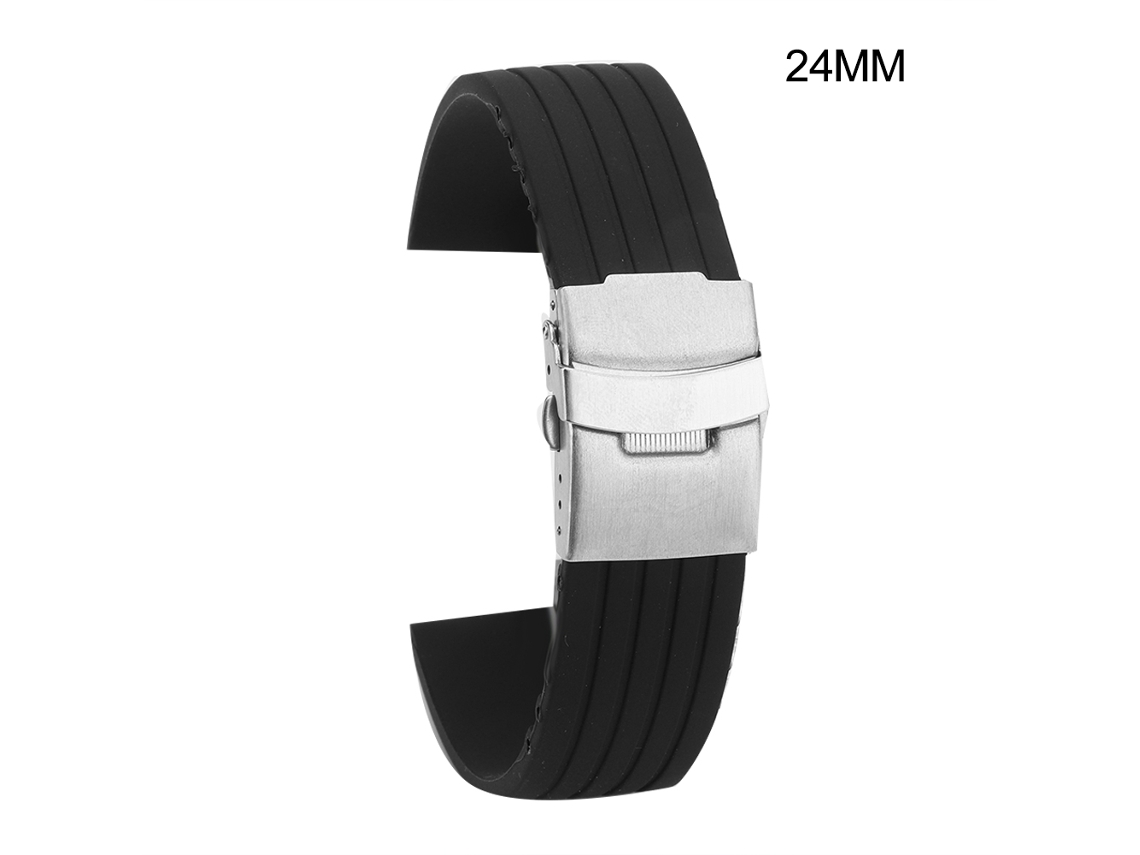 Correa de reloj universal ajustable de silicona (24 mm)