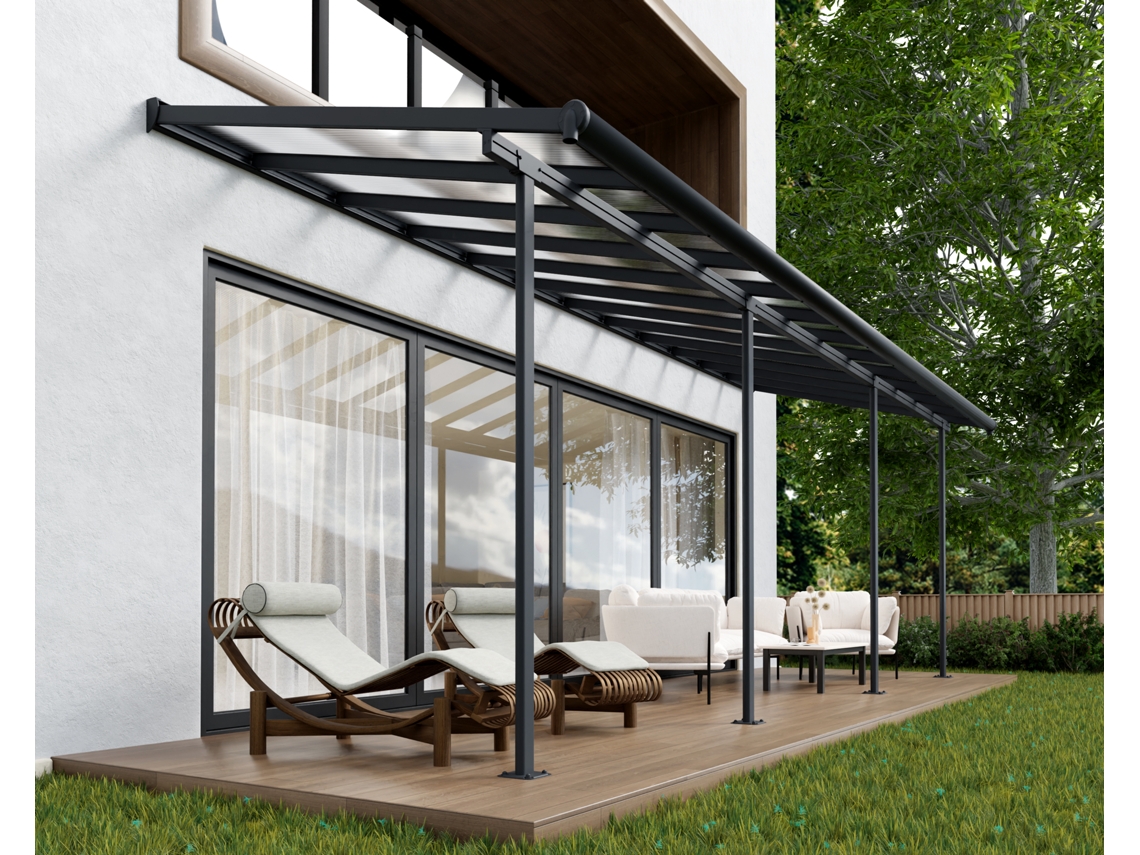 CANOPIA Sierra Pérgola Cobertor de Terraza de Aluminio 2,3X6,9 m Gris