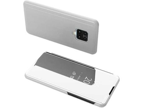 Carcasa Xiaomi Redmi Note 9 LMOBILE Clear View Transparente - Plata
