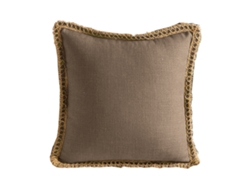 1 Funda De Almohada Rústica De Lino Y Yute, 45 X 45 Cm