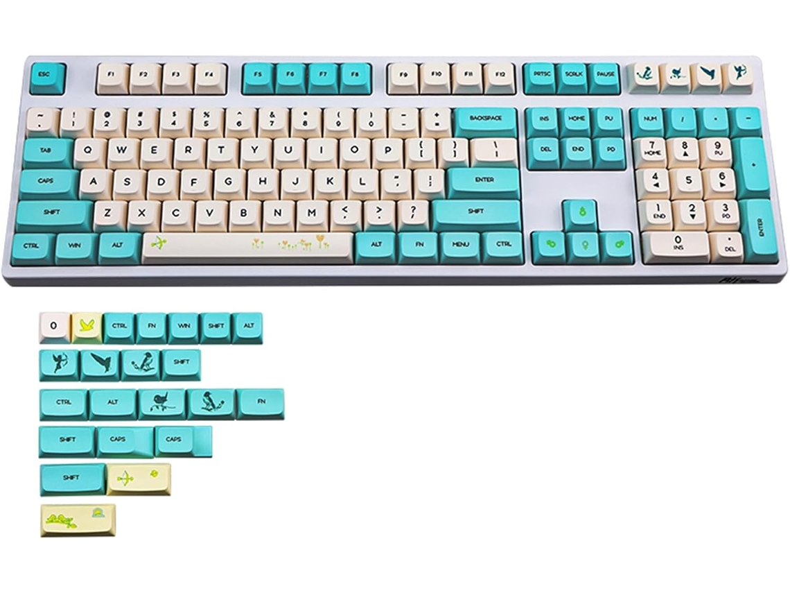 Lote De 130 Teclas Con Diseño De Flores Primaverales Y Sublimación, Teclado Personalizado