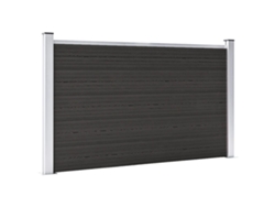 Panel de valla WPC 180x105 cm negro Wsd975149 Lovely Home