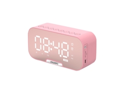 Alarme Digital, Com Rádio Fm, Conexão Sem Fio Bluetooth 5.0, Espelho, Tela Led E Alto-falante - Branco.