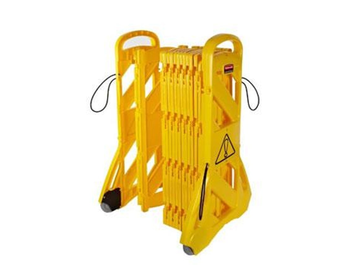 Barrera de seguridad móvil amarilla Rubbermaid