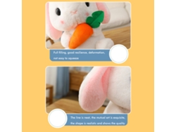 Conejo De Pascua De Peluche, Regalo Para Niños, Blanco Con Zanahoria, 22 Cm