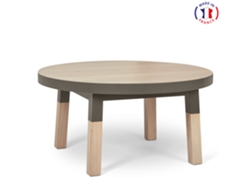Mesa Redonda de Centro MON PETIT MEUBLE FRANÇAIS (Gris Moscada - Madera - 80 x 45 x 80 cm)