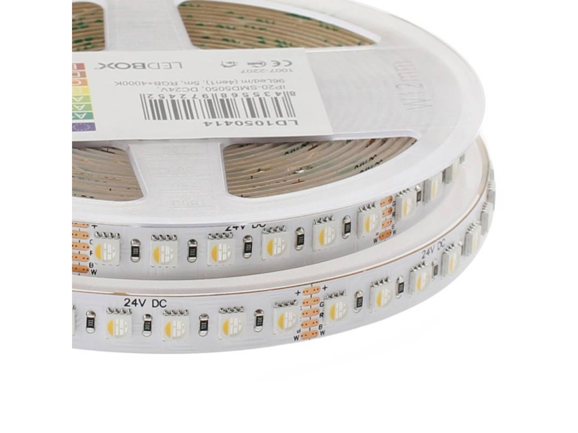 Tira Led Osram Smd5050 Rgb+W Dc24V 5M (96Led/M En 1) - Ip20 Rgb + Frío LEDBOX