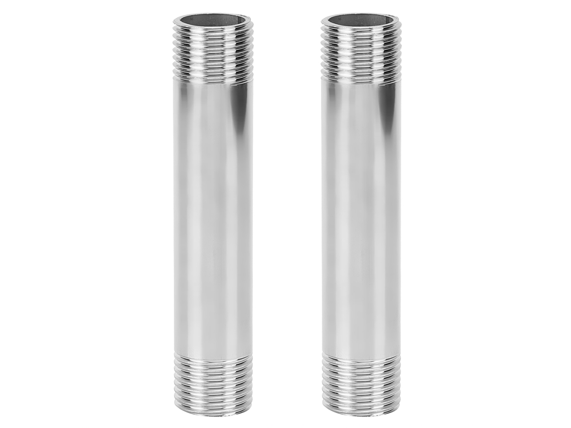 2 Conectores Roscados De Acero Inoxidable, Diámetro Igual G3/4, Adaptador Para Tubo De Extensión De 10 Cm