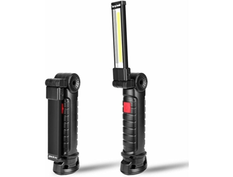 Luz de trabajo LED COB, 5 modos, 2000LM, lámpara de Camping plegable magnética, luz de trabajo multifunción, linterna con gancho, luz para exterior...