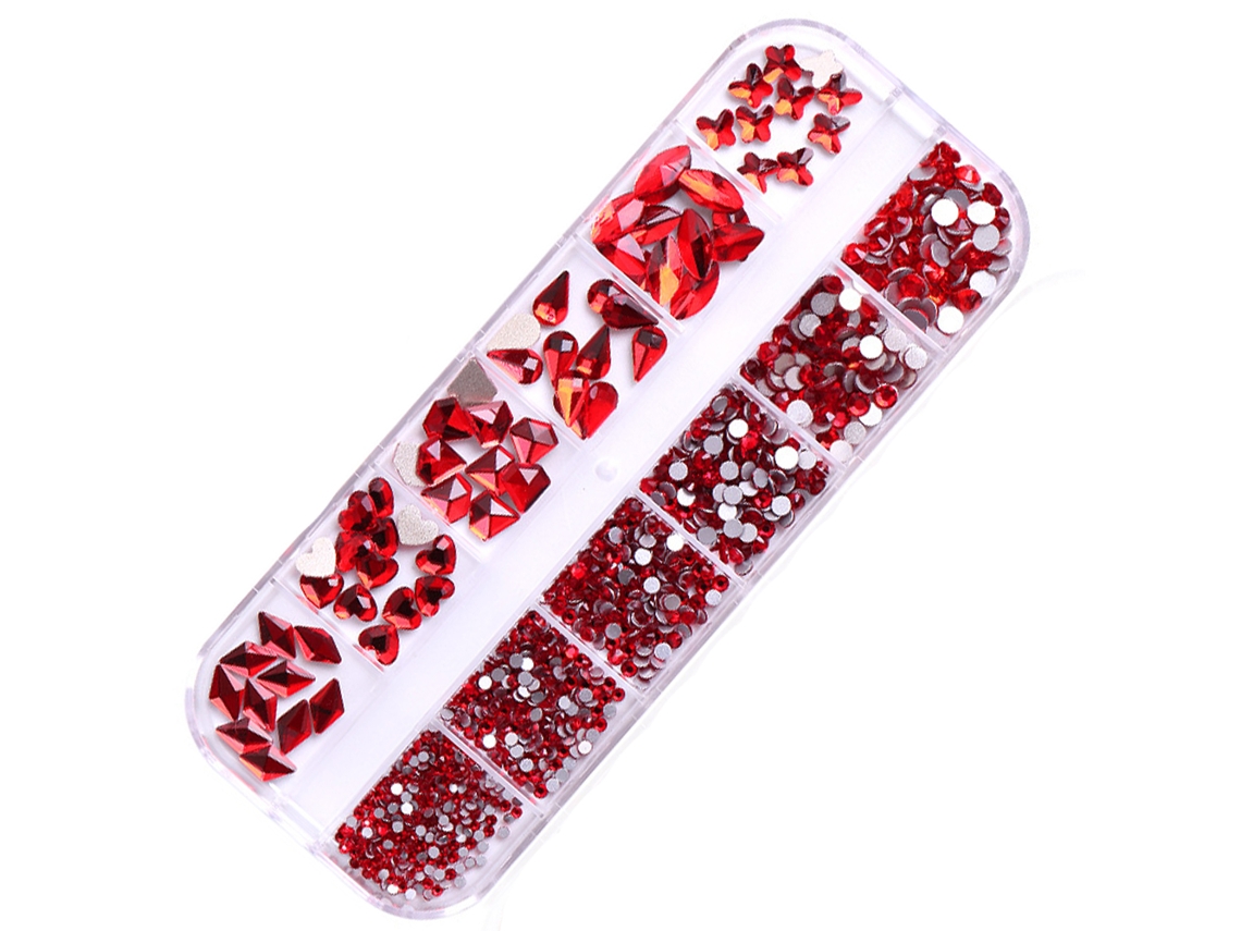 Cristales para uñas, piedras de vidrio con base plana, para manualidades, ropa, zapatos y joyería.