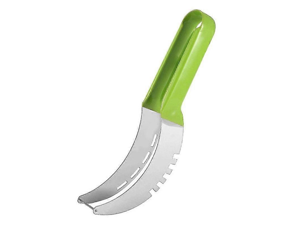 Cortador de fruta 2 en 1 de acero inoxidable. Rebanador de fruta multifuncional de acero inoxidable.