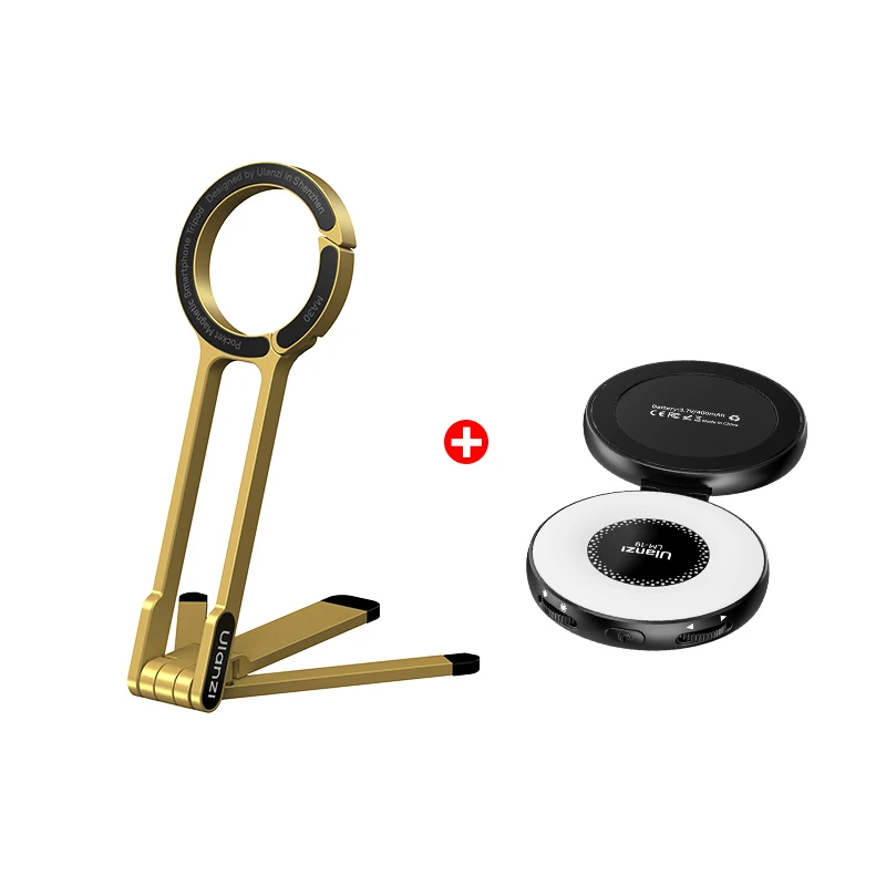 Kit de montaje en trípode magnético amarillo MA30 con LM19, MagSafe, aluminio, compatible con iPhone 16 y otros