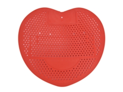 Rejilla para urinario antibloqueo duradera, antilitoide, desodorante, roja