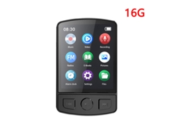 MP3 YIZHOOD (16G)Música deportiva portátil con altavoz FM, grabadora de libros electrónicos, Bluetooth negro