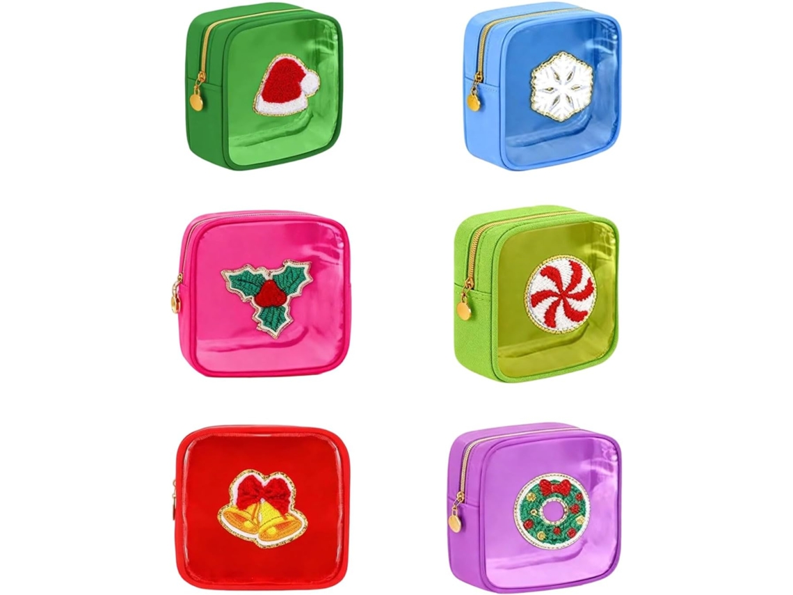 Juego De 6/12 Bolsas De Almacenamiento Para Festivales Con Cremallera Suave, Forro Acolchado Y Bolsillos.