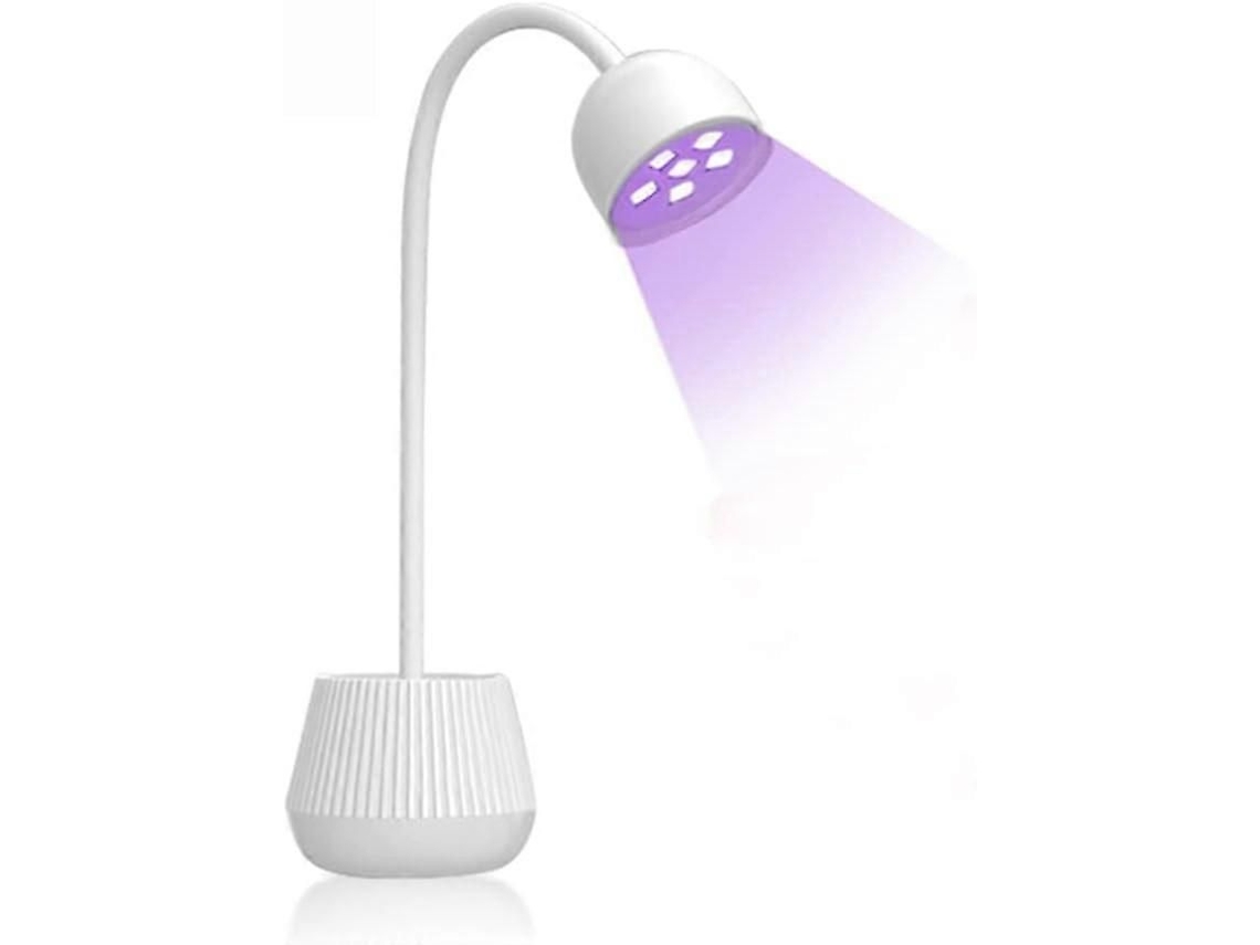 Mini lámpara de uñas UV/LED, lámpara de secado de uñas con 8 perlas de luz, secado rápido, cabezal giratorio GOKOCO