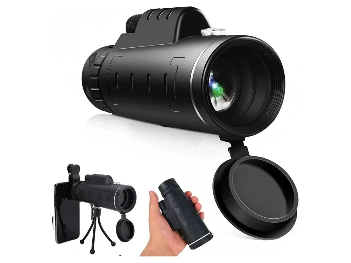 Binocular monocular DED 40X60 con soporte para teléfono.