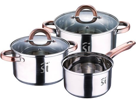 Batería de Cocina SAN IGNACIO Onil (Aço Inoxidável - 5 Piezas)