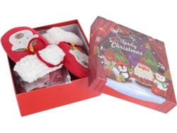 Conjunto Navideño De 3 Piezas Para Niños Y Niñas: Bufanda De Algodón Rojo Suave, Gorro Cálido Y