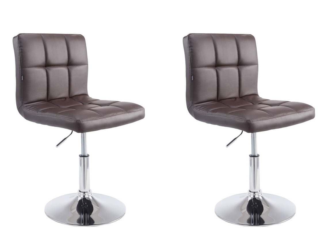 Conjunto de 2 sillones en piel sintética Palma V2 marrón CLP