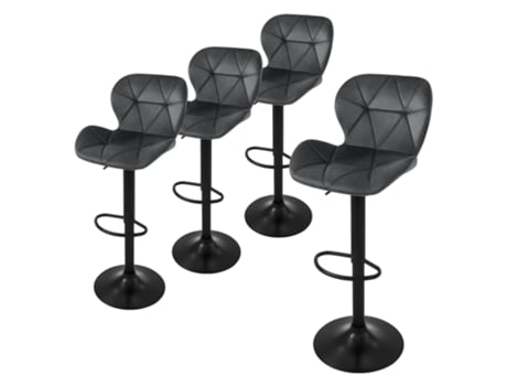 Juego de 4 taburetes de bar regulables en altura taburete de bar giratorio tabur
