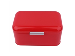 Panera Metálica Vintage De Gran Capacidad Con Diseño Retro Para La Cocina (roja)