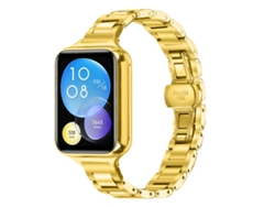 Pulsera para Redmi Watch 6 / 5 / 4, acero inoxidable con cierre de mariposa dorado XIAOMOYU