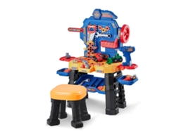 Set de Taller Infantil con 181 Piezas, Herramientas Realistas y Banco Tekmaquinas