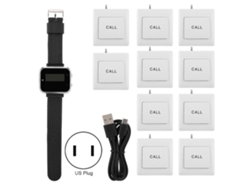 1 Unidad Receptor De Reloj De Muñeca Botón Del Sistema Inteligente De Llamadas 10 Unidades Localizador De Llamadas