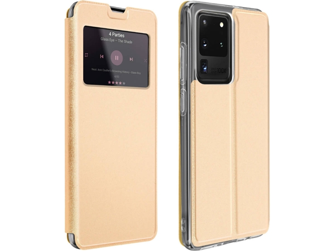 Funda Samsung Galaxy S20 Ultra AVIZAR Ventana Dorado
