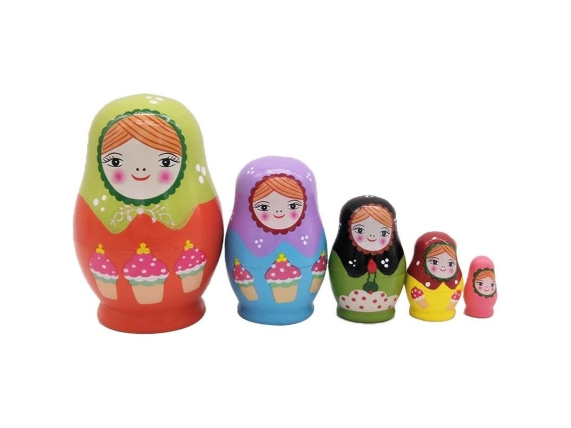 5 Muñecas Rusas Matryoshka De Madera, Juguete De Regalo Para Niñas