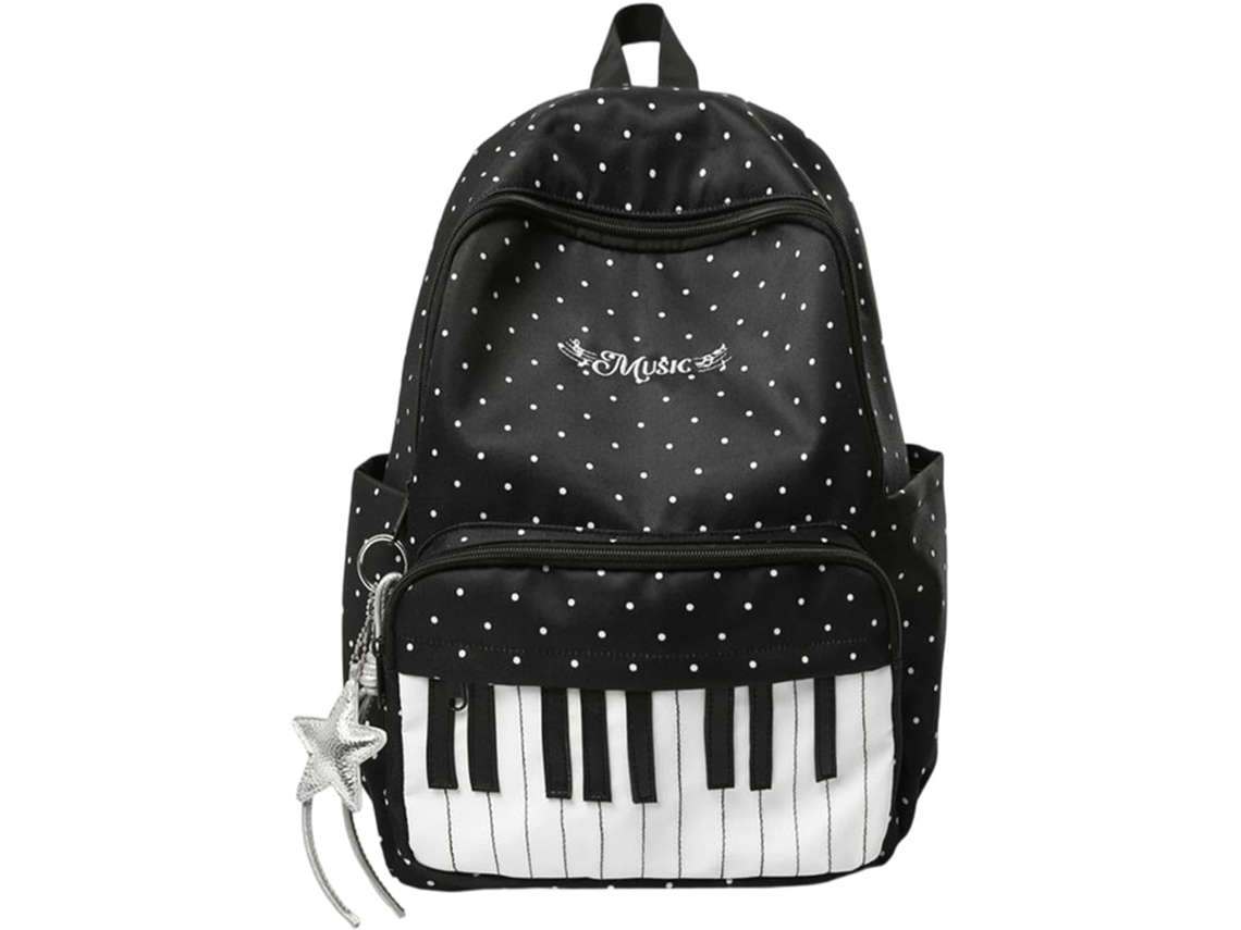 Bolso Con Estampado De Piano | Capacidad De Equipaje | Mochila De Viaje Ligera |